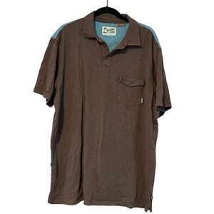 Howler Brothers Men’s Short Sleeve Polo Size XXL Brown
